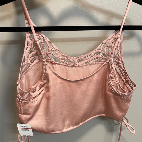 NWT XS/S Free People petal pink blouson brami cami soft silk feel spaghetti stra - Picture 12 of 14